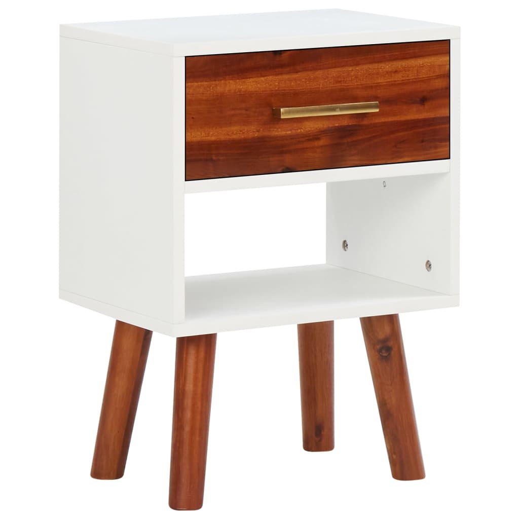 Nachttisch 2 Stk. Akazienholz Massiv 40x30x57 cm