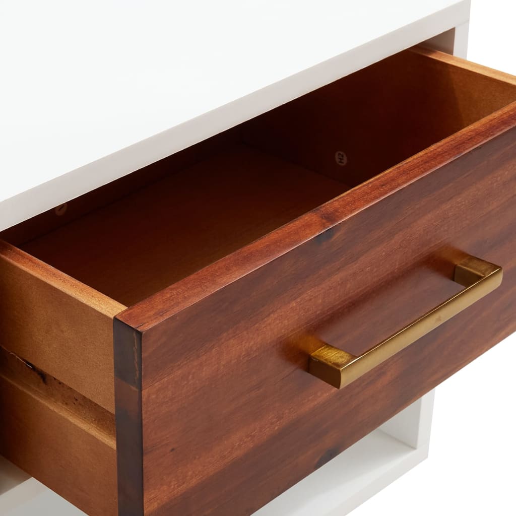 Nachttisch 2 Stk. Akazienholz Massiv 40x30x57 cm