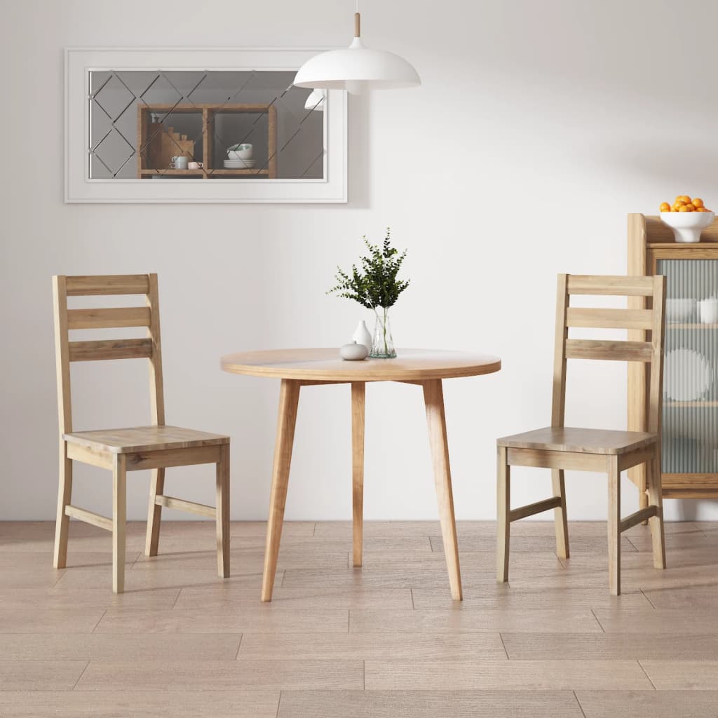 Dining room chairs 2 pcs. Solid acacia wood