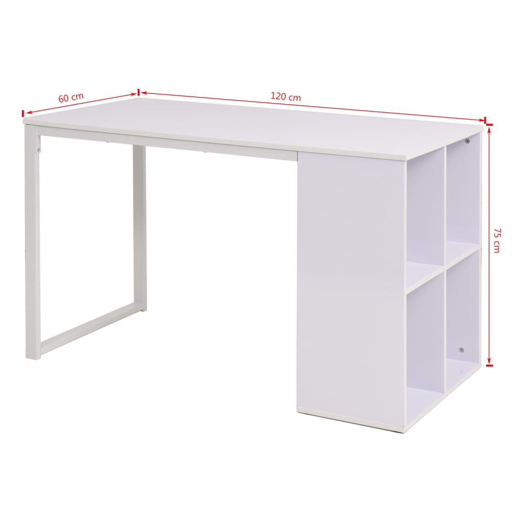 Desk 120×60×75 cm White