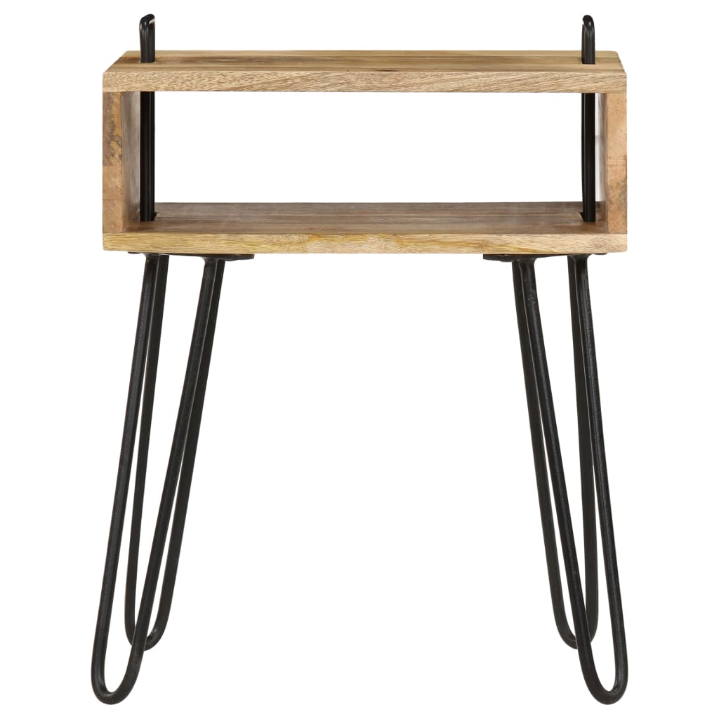 Bedside table solid mango wood 40×34×47 cm