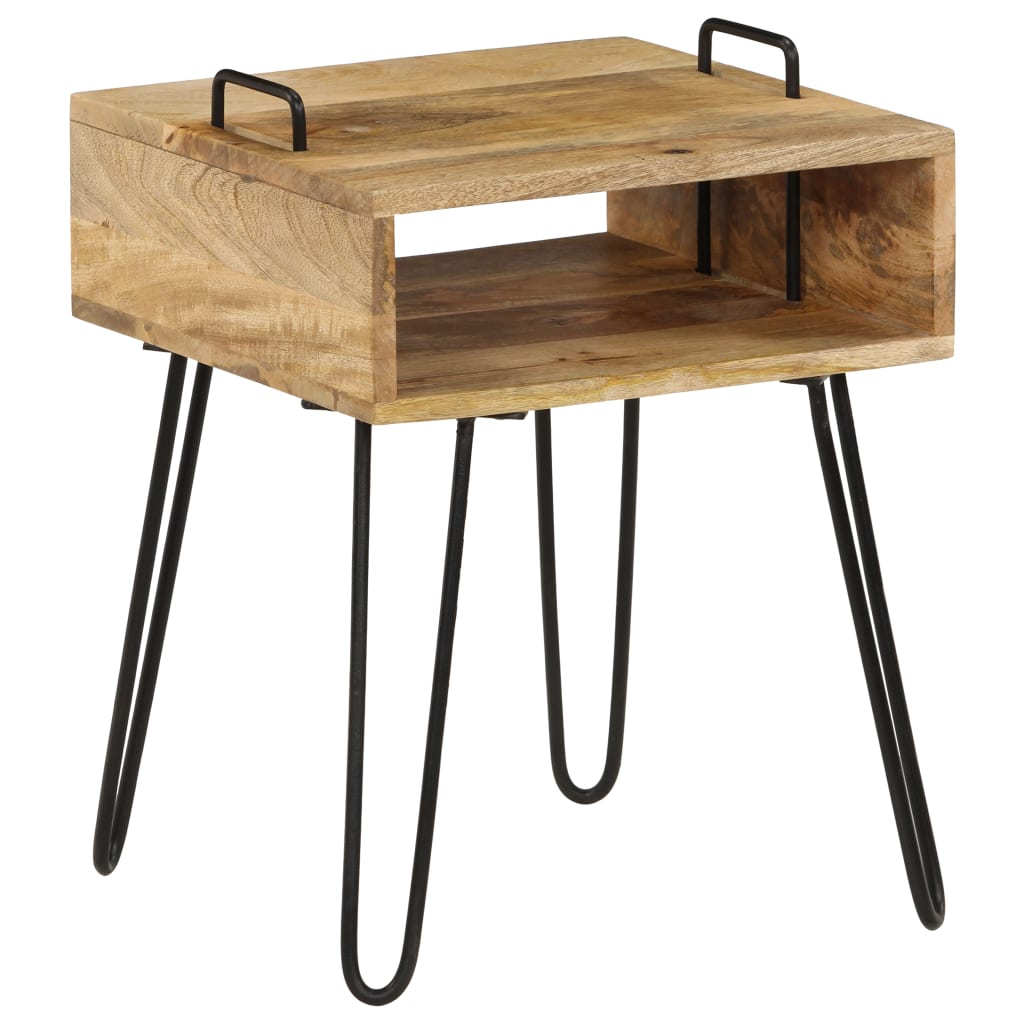 Bedside table solid mango wood 40×34×47 cm