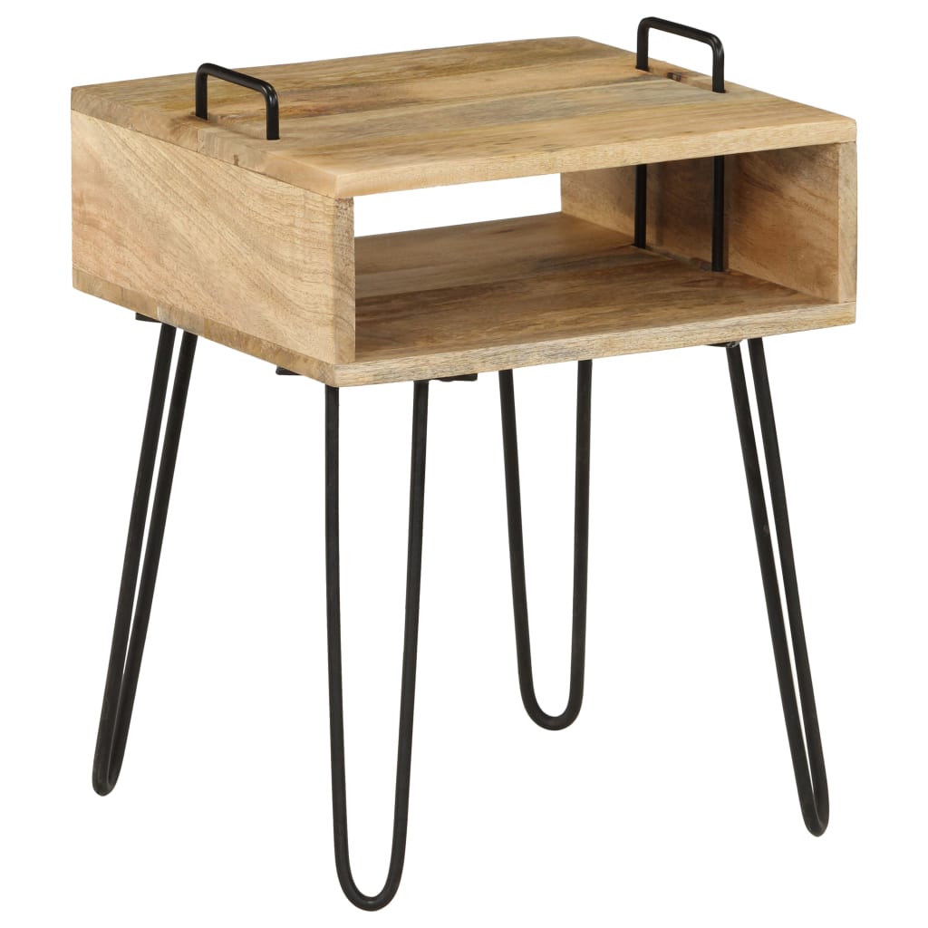 Bedside table solid mango wood 40×34×47 cm