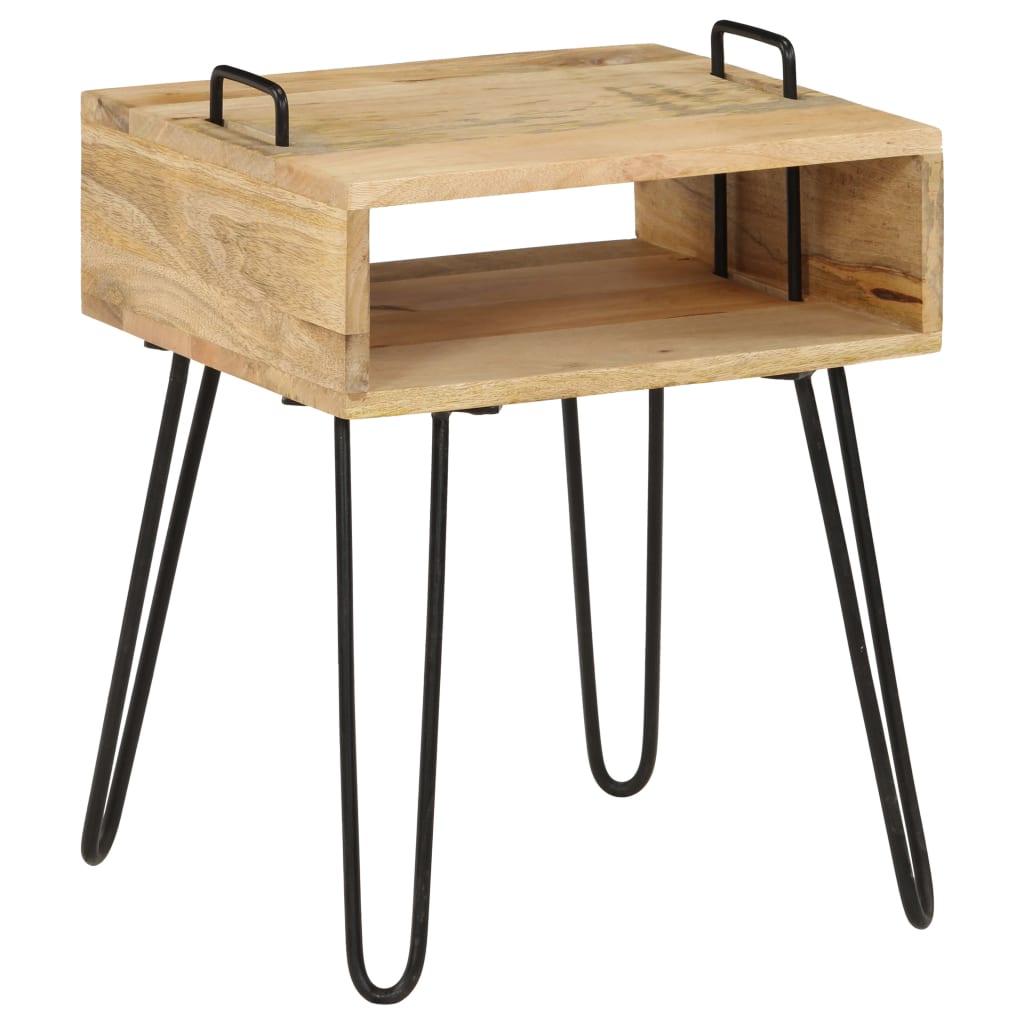 Bedside table solid mango wood 40×34×47 cm