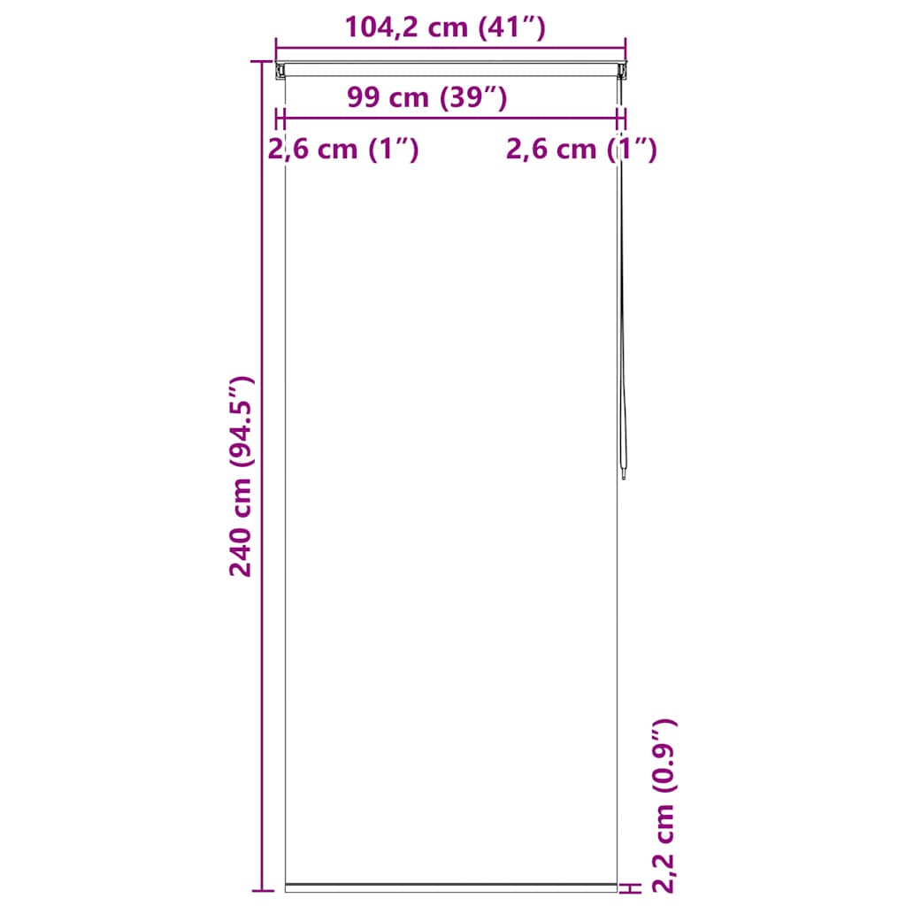 Duschrollo 100x240 cm Splash-Design