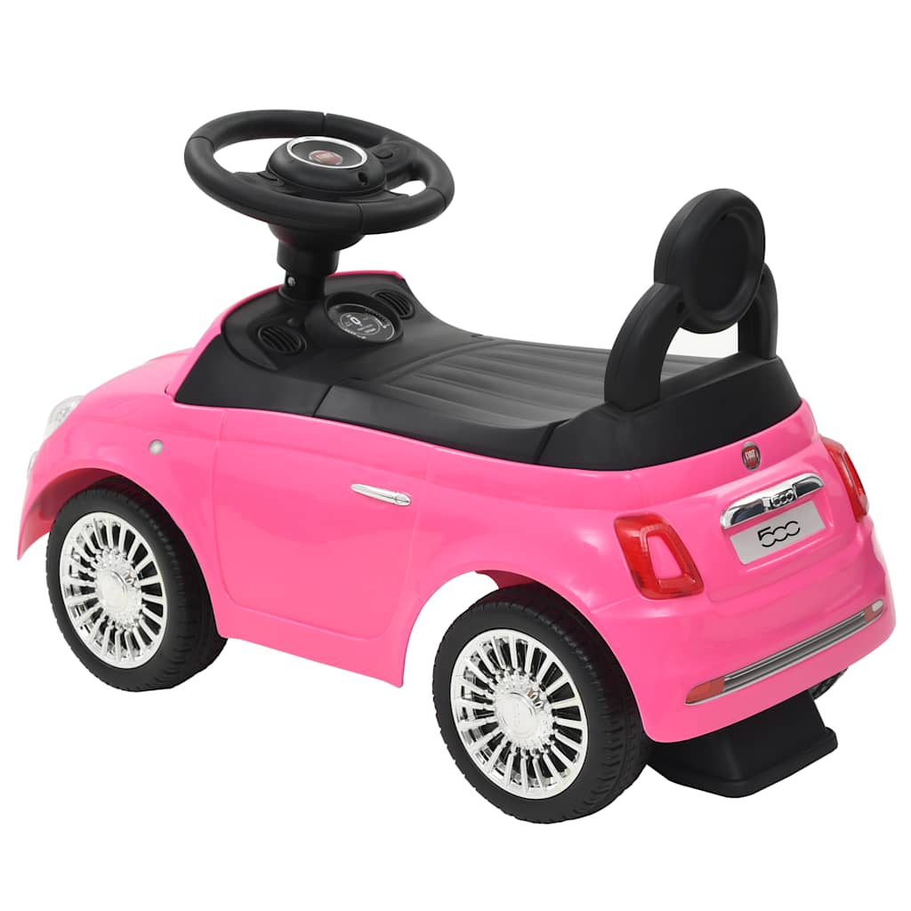 Voiture à enfourcher pour enfants Fiat 500 Rose