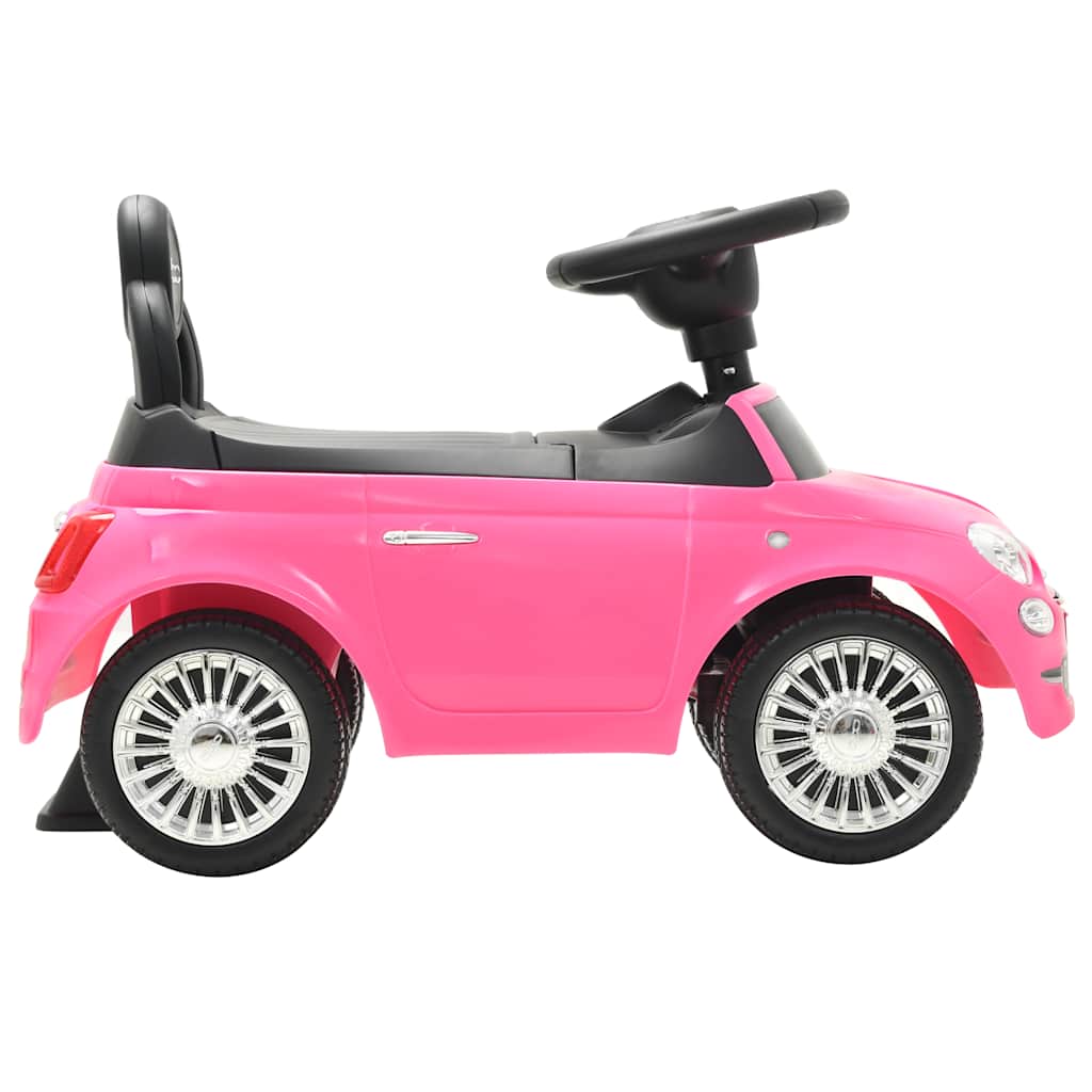 Voiture à enfourcher pour enfants Fiat 500 Rose
