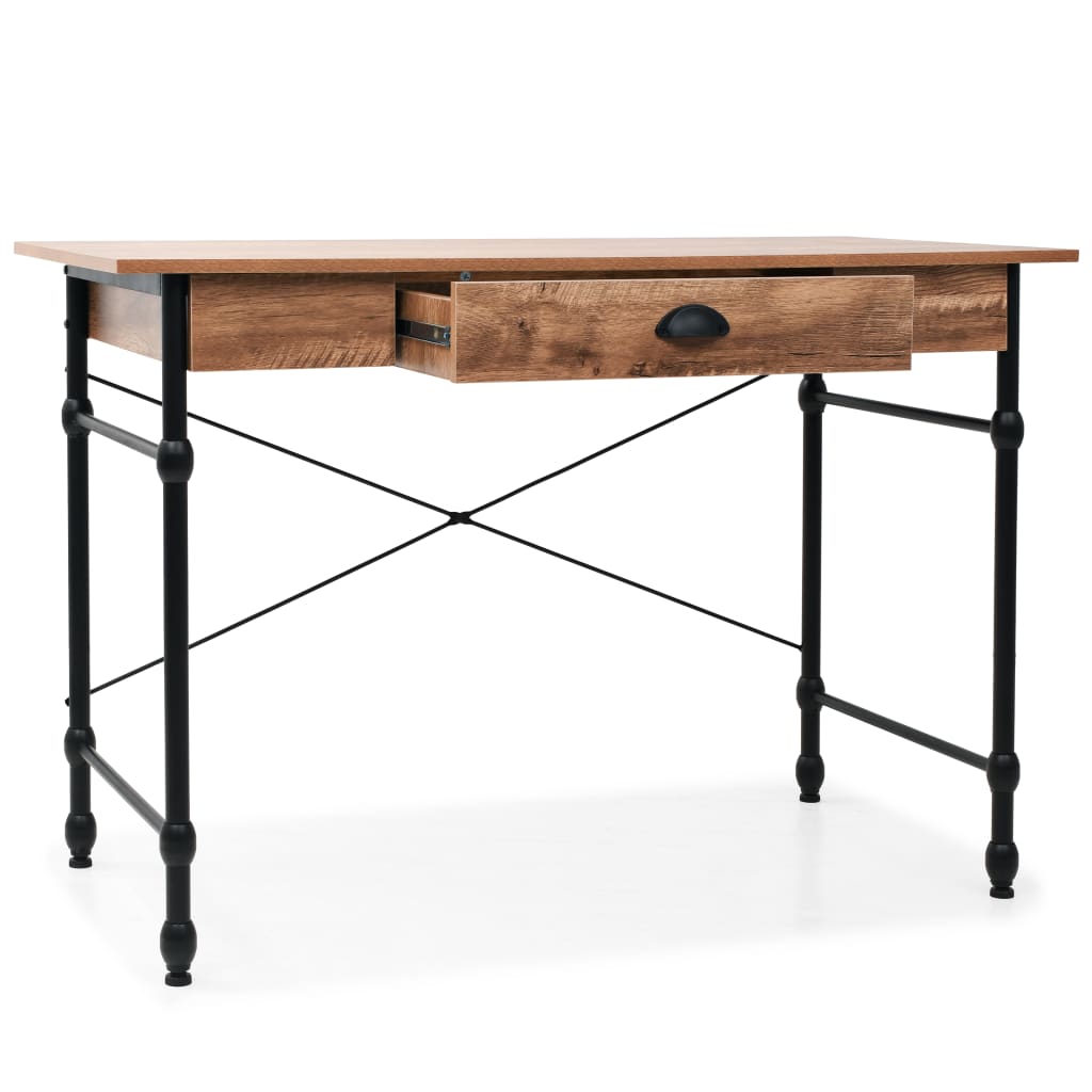 Bureau avec tiroir 110 x 55 x 75 cm couleur chêne