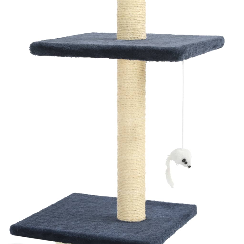 Arbre à chat avec griffoirs en sisal 260 cm bleu foncé