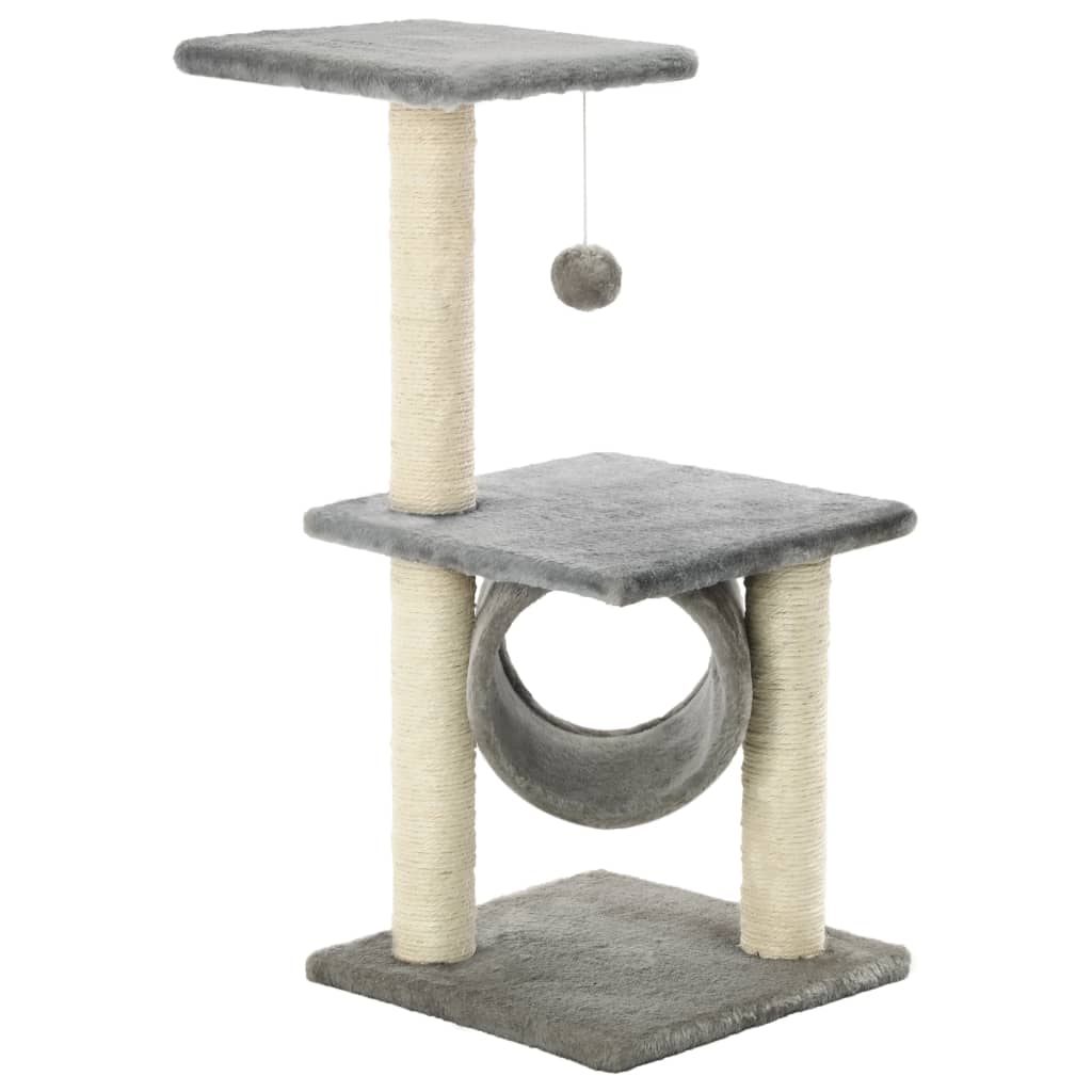 Cat scratching post sisal 65 cm grey