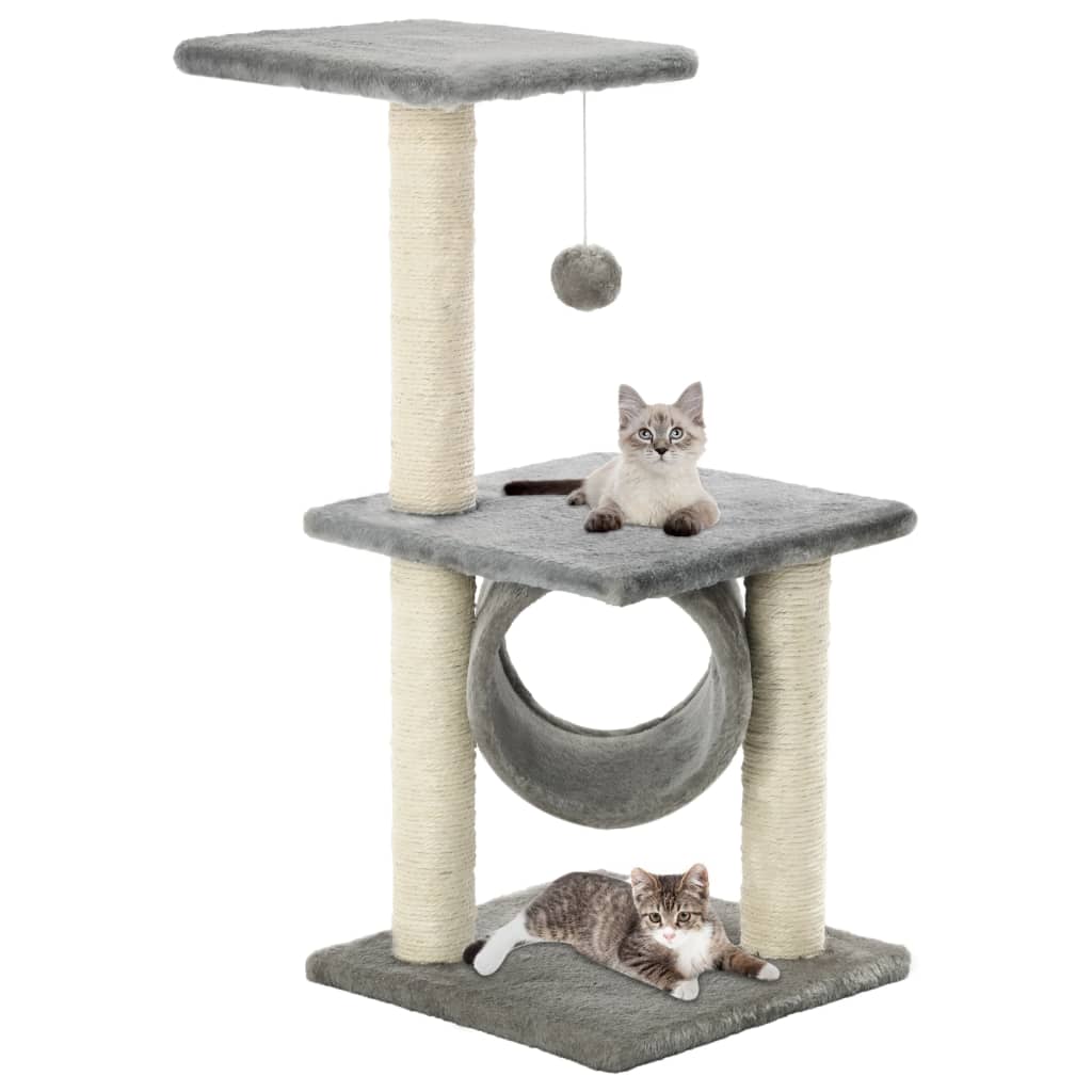 Cat scratching post sisal 65 cm grey