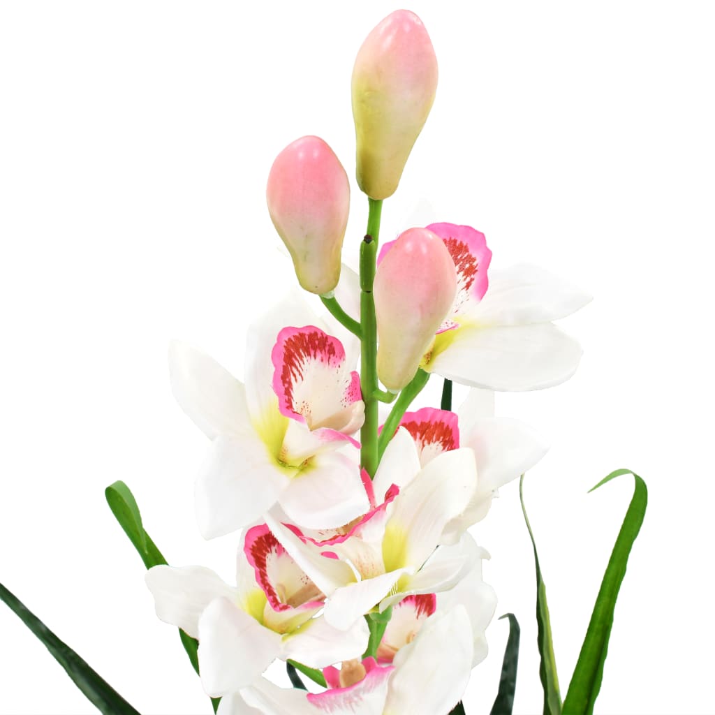 Orchidée Cymbidium artificielle avec pot 100 cm Vert
