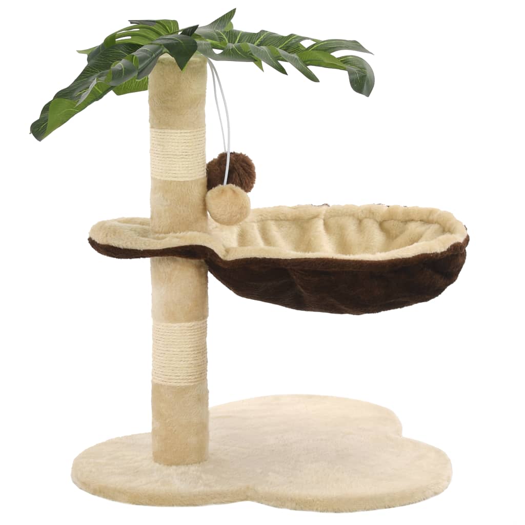Cat scratching post with sisal scratching post 50 cm beige and brown