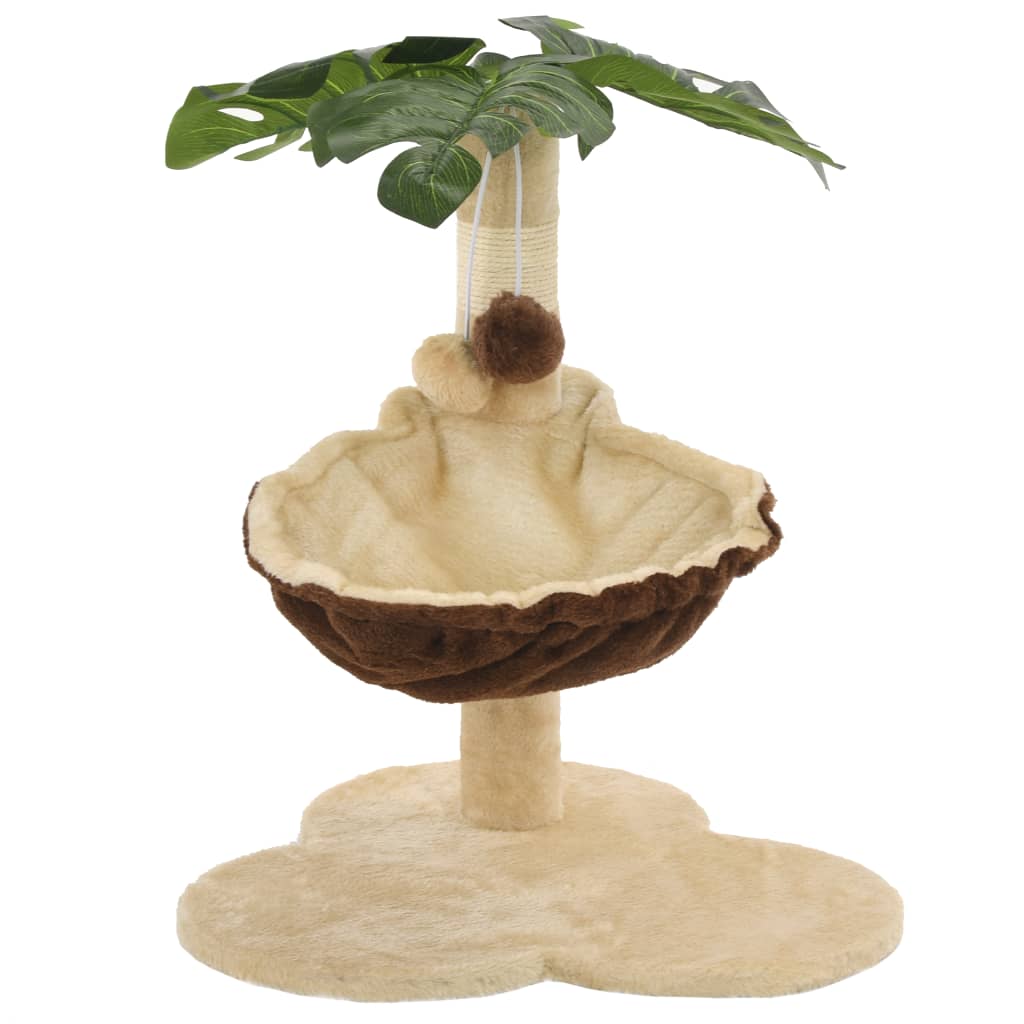 Cat scratching post with sisal scratching post 50 cm beige and brown