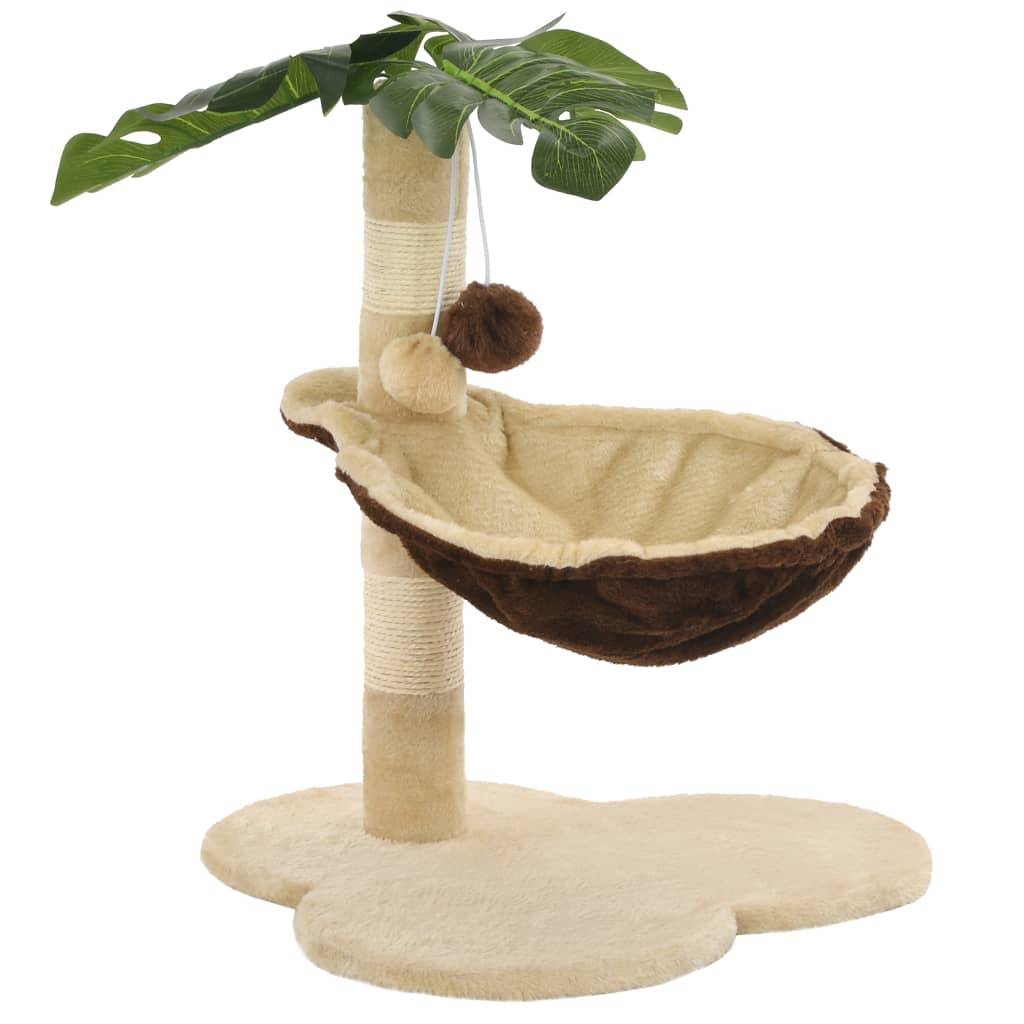Cat scratching post with sisal scratching post 50 cm beige and brown