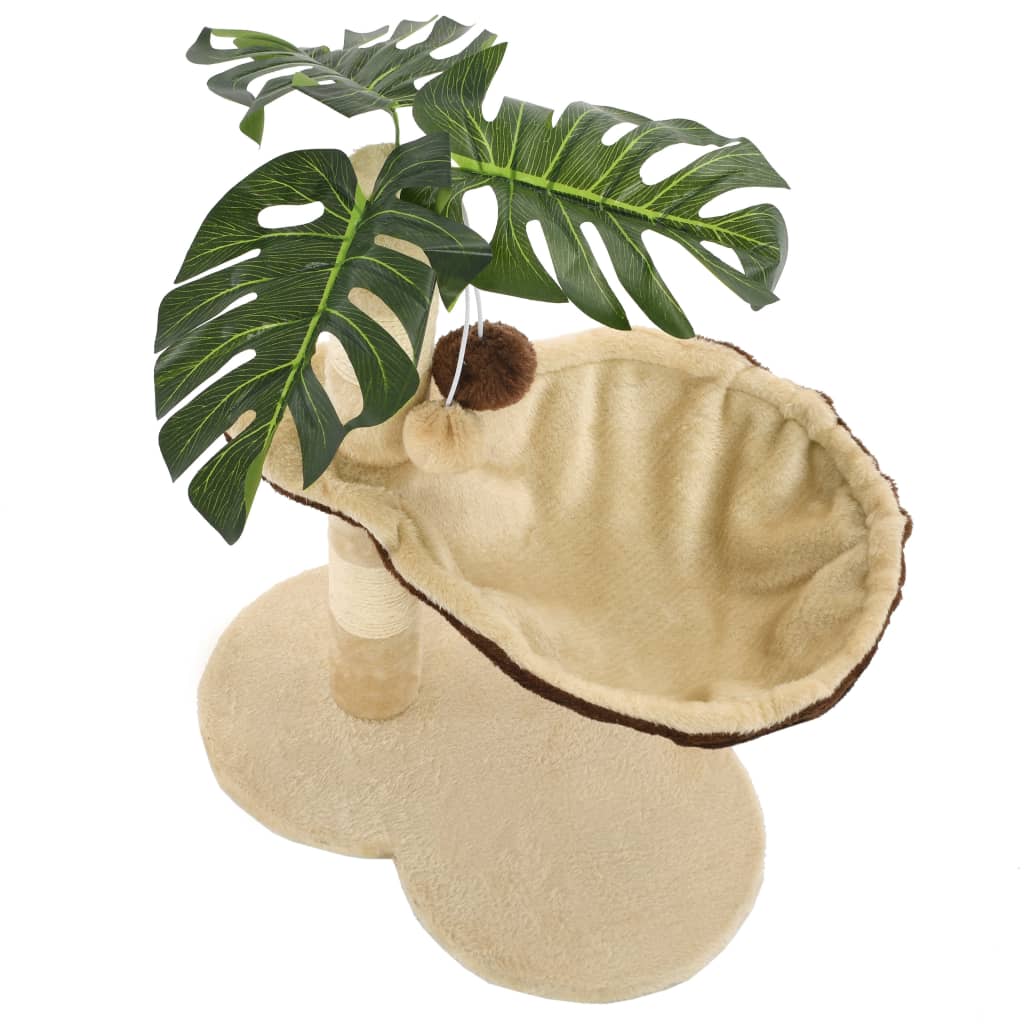 Cat scratching post with sisal scratching post 50 cm beige and brown