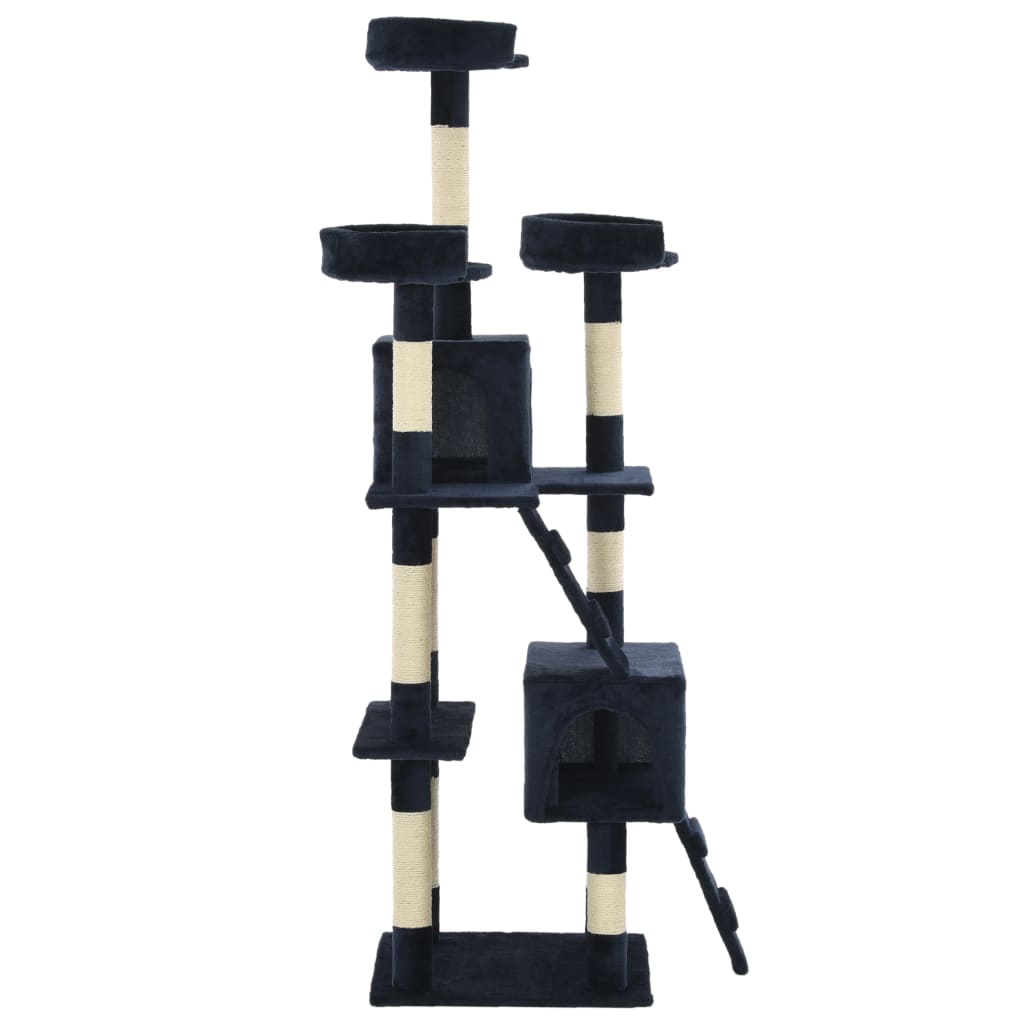 Cat scratching post with sisal posts 170 cm blue