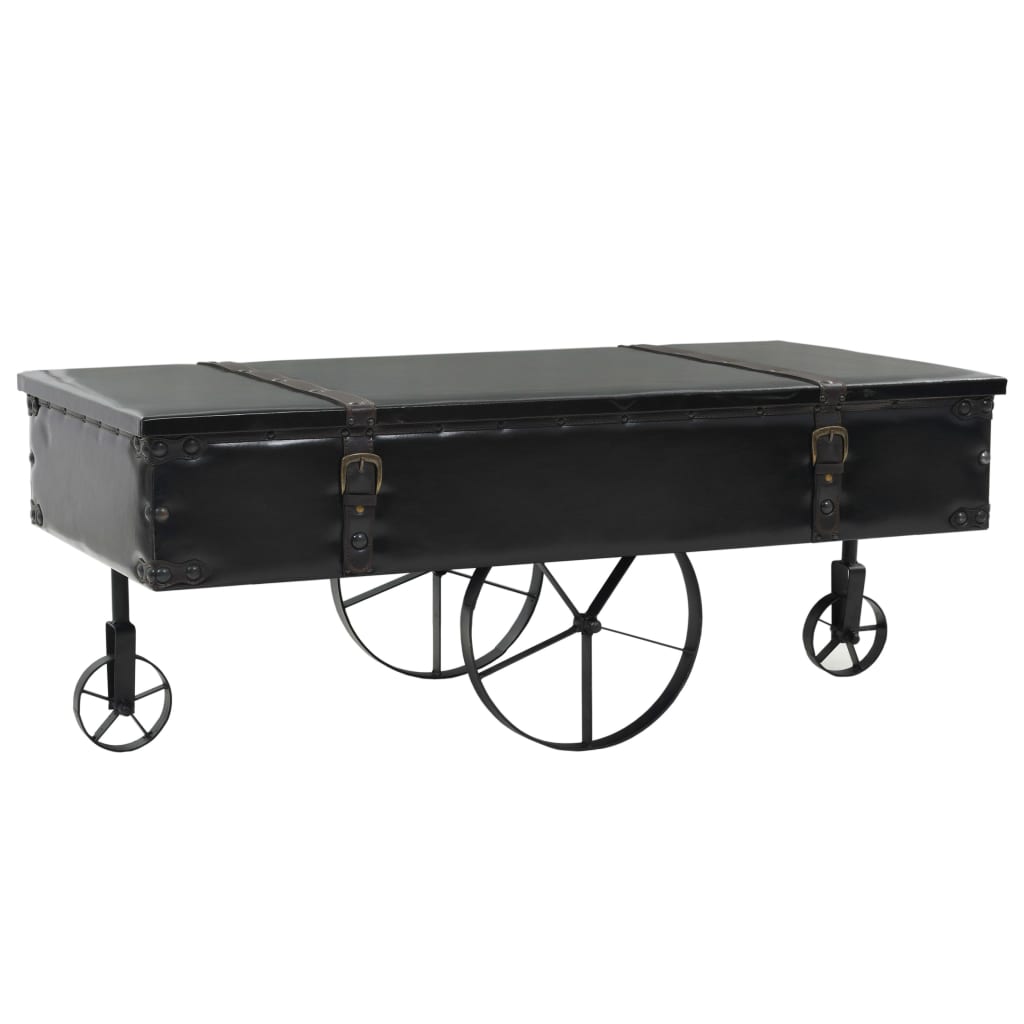 Table basse en MDF et bois de sapin 110x55x43 cm