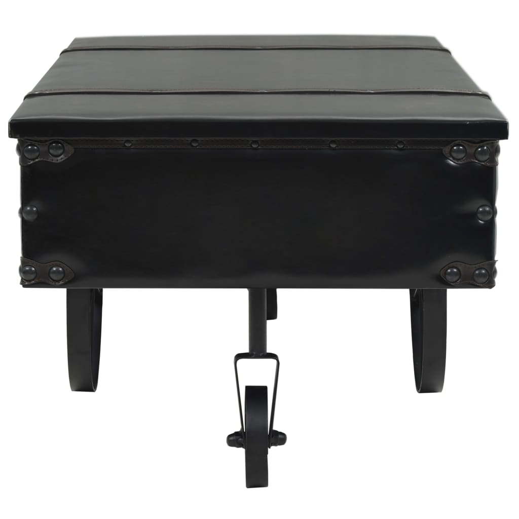 Table basse en MDF et bois de sapin 110x55x43 cm