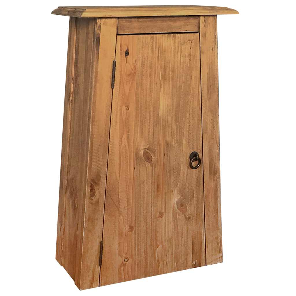 Armoire de salle de bain murale en pin massif 42x23x70 cm