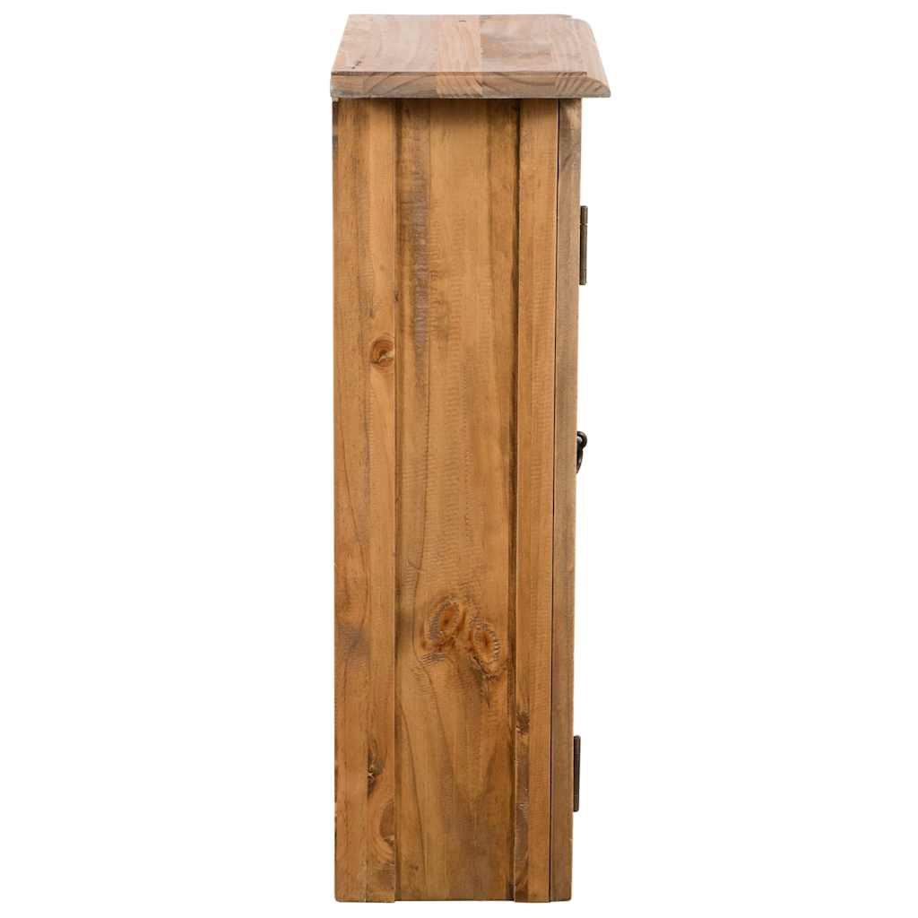 Armoire de salle de bain murale en pin massif 42x23x70 cm