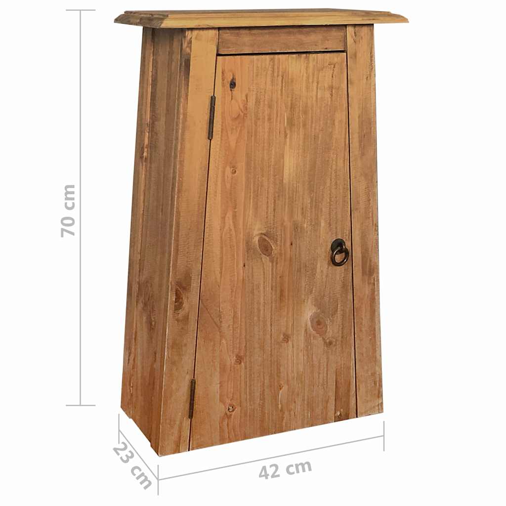 Armoire de salle de bain murale en pin massif 42x23x70 cm