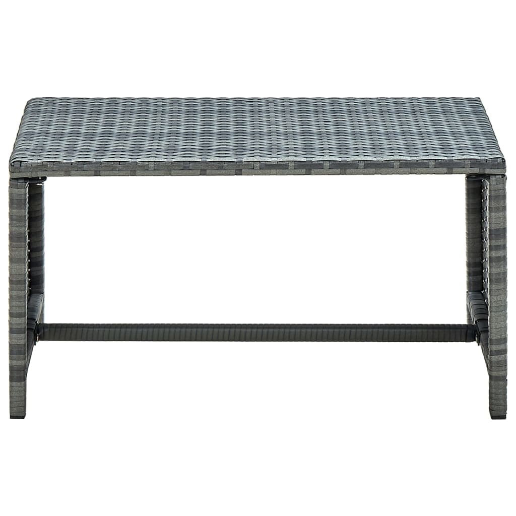 4-tlg. Garten-Lounge-Set mit Auflagen Poly Rattan Grau