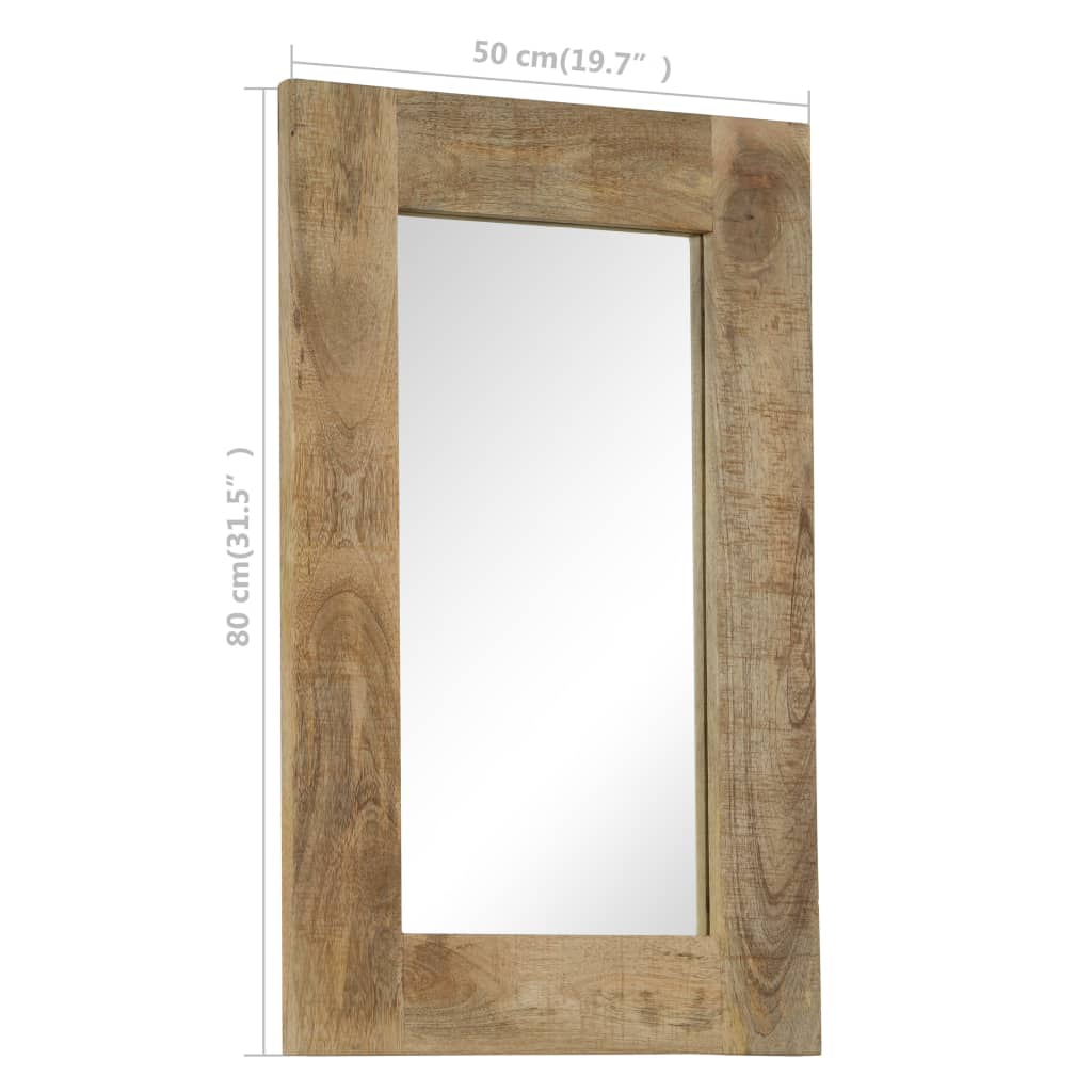 Spiegel Mangoholz Massiv 50 x 80 cm