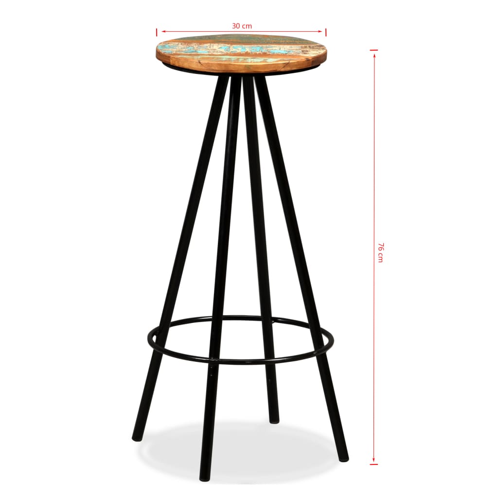 3-tlg. Bar-Set Massivholz Akazie und Altholz