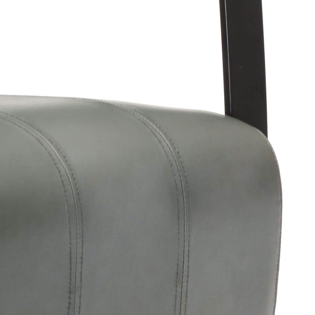 Sessel Grau Echtleder