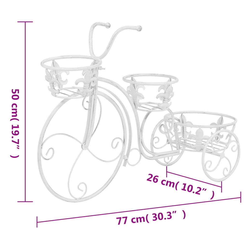 Flower staircase bicycle shape vintage style metal