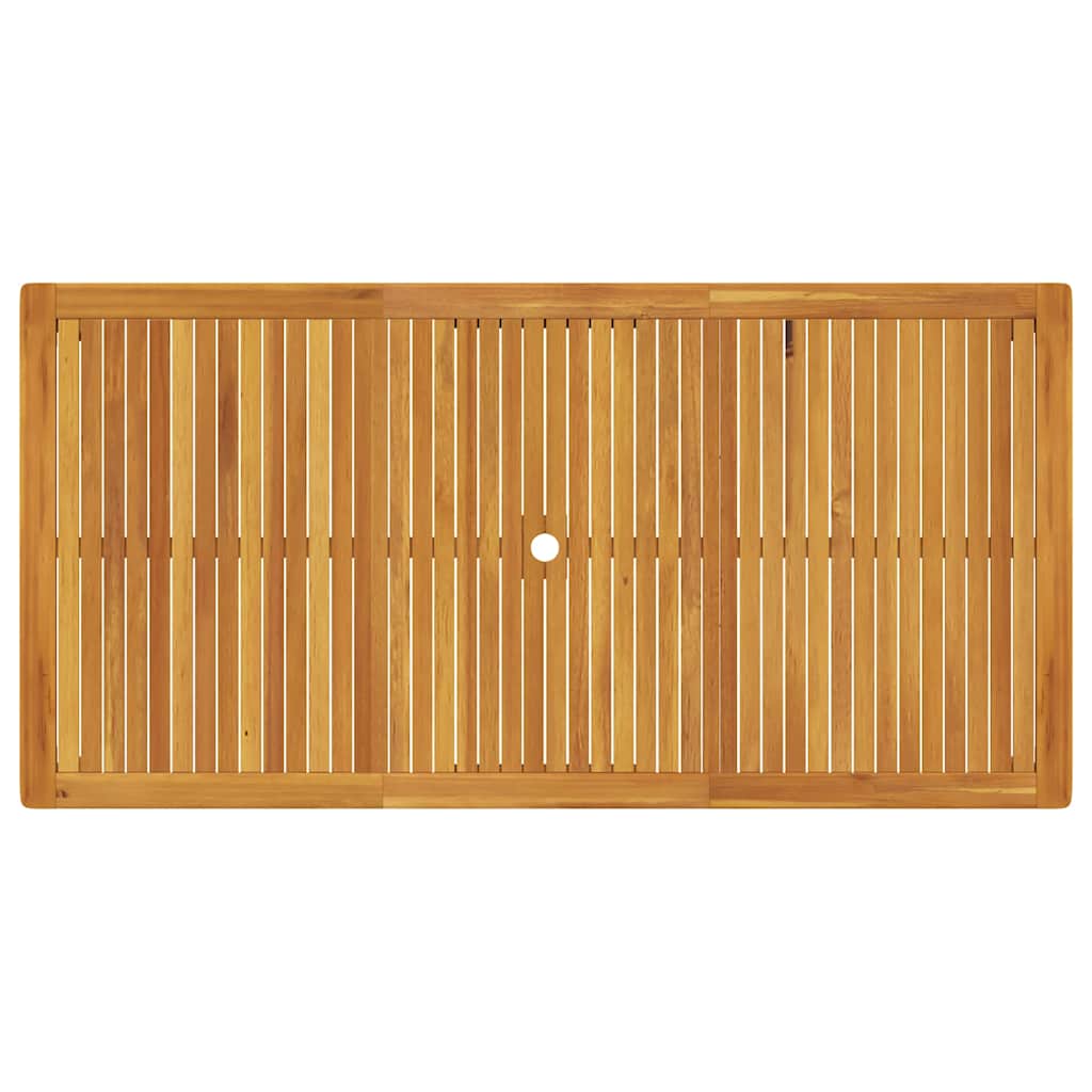 Gartentisch 200x100x74 cm Massivholz Akazie