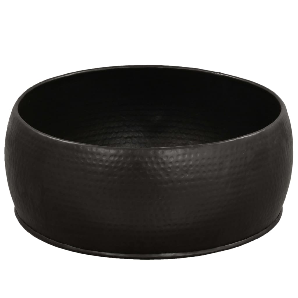 Couchtisch aus Gehämmertem Aluminium 70x30 cm Schwarz