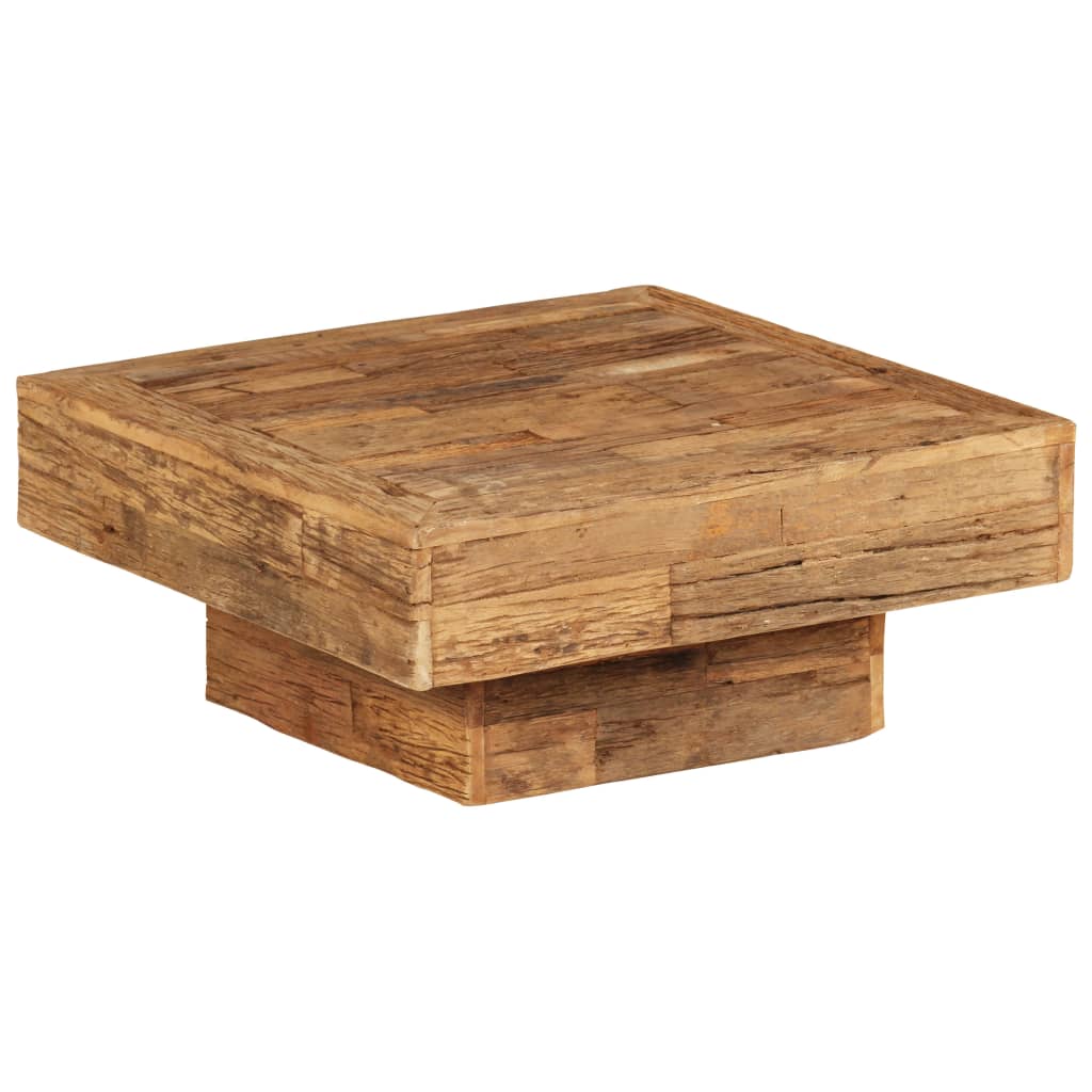 Table basse en bois massif de récupération 70x70x30 cm