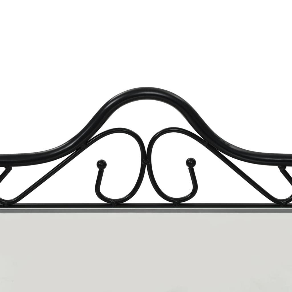 Tables de chevet, lot de 2, acier et verre trempé, 45 x 30,5 x 60 cm, noir