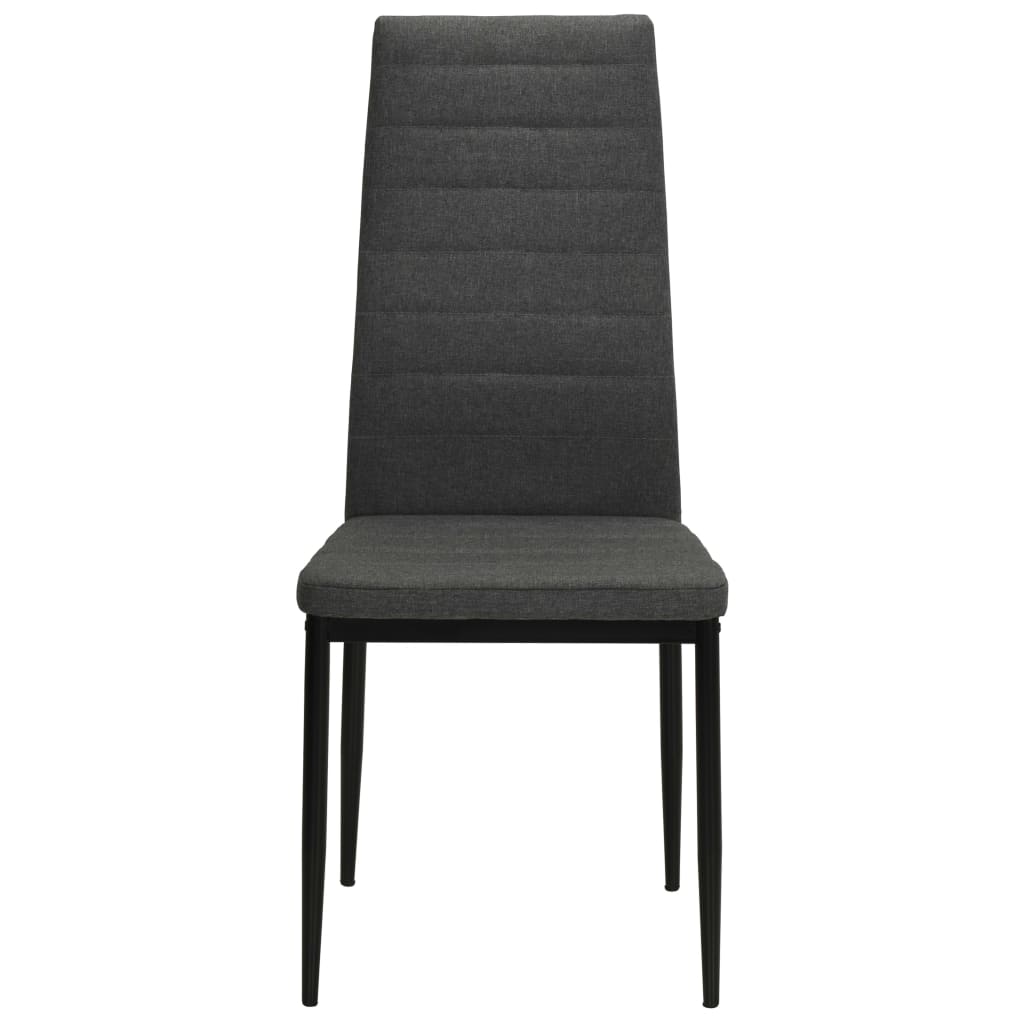 Dining chairs 2 pcs. Dark grey fabric
