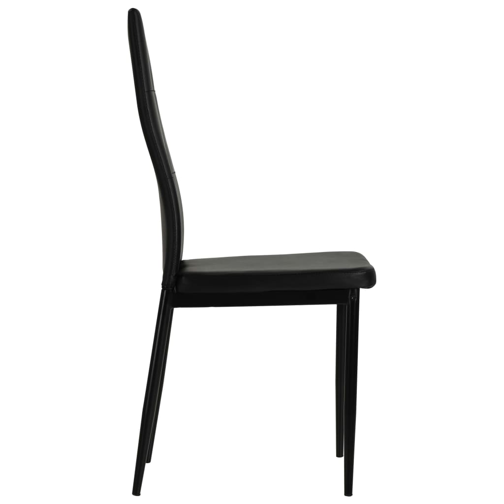 Dining Chairs 2 pcs. Black Faux Leather