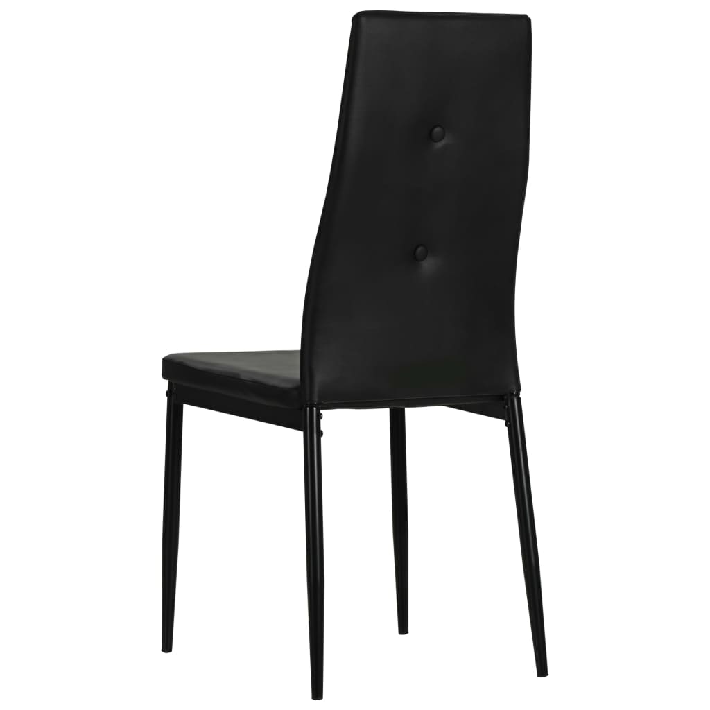 Dining Chairs 2 pcs. Black Faux Leather