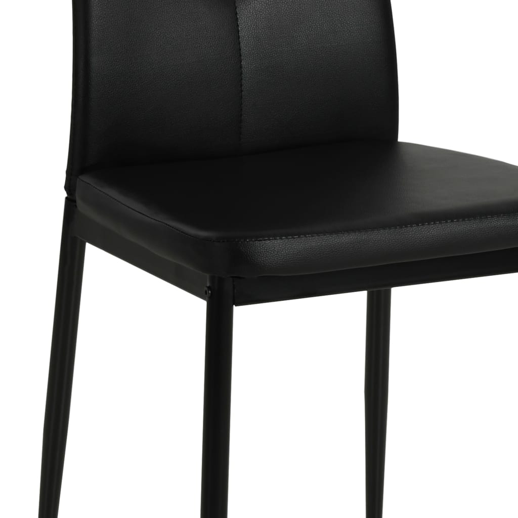 Dining Chairs 2 pcs. Black Faux Leather