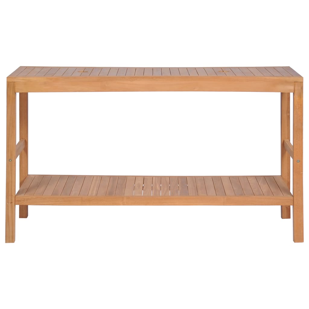 Meuble sous-vasque en teck massif 132x45x75 cm