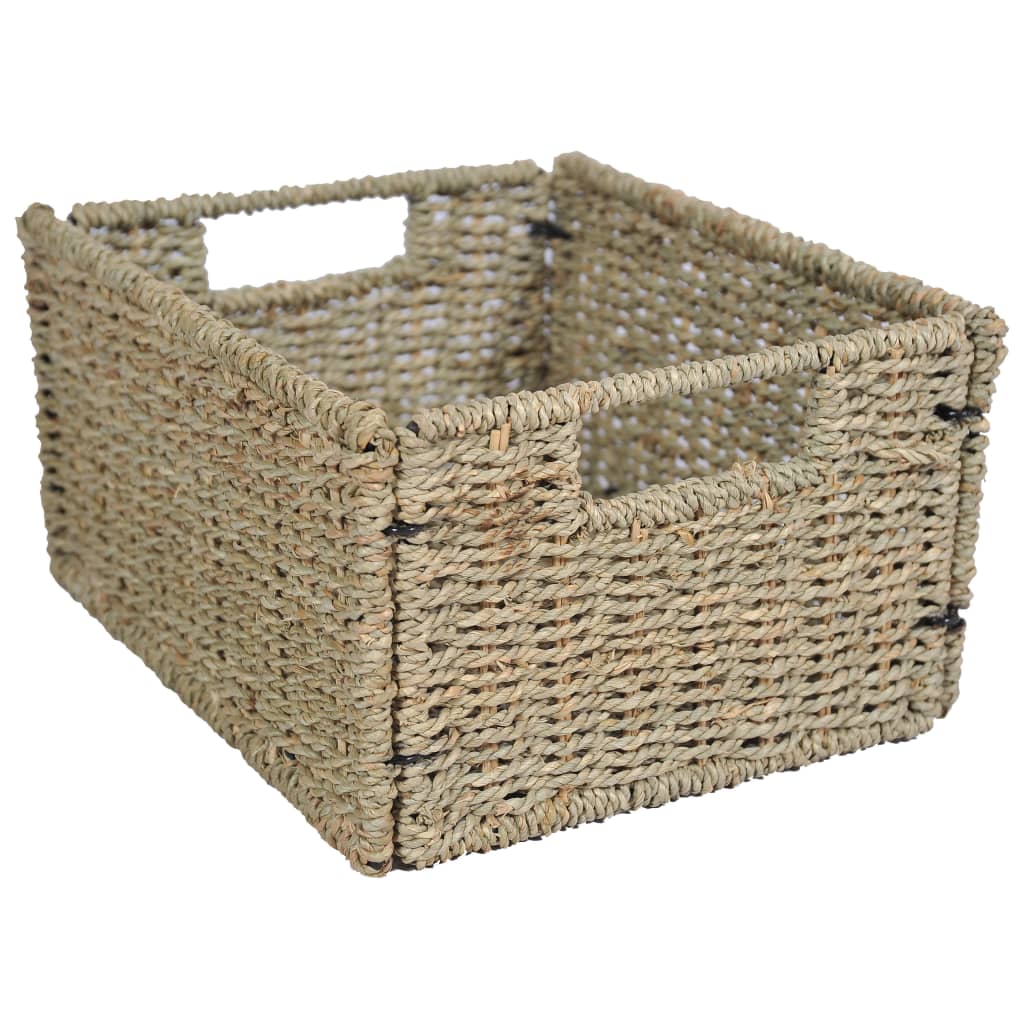 Meuble sous vasque avec 2 paniers en teck massif 74x45x75 cm