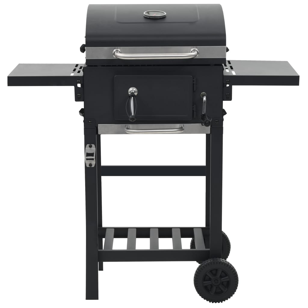 Charcoal Grill with Lower Shelf Black