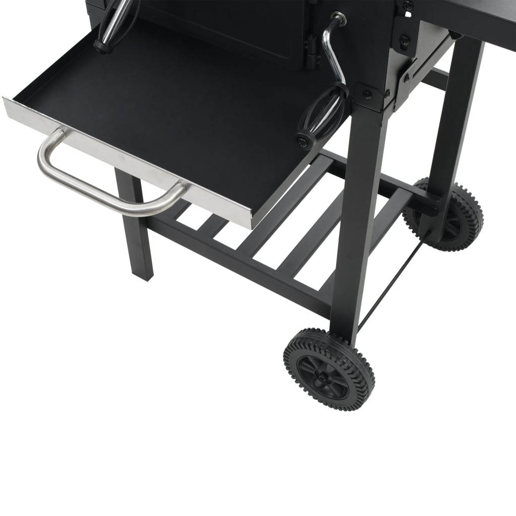 Charcoal Grill with Lower Shelf Black