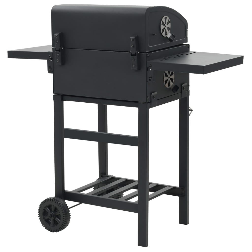 Charcoal Grill with Lower Shelf Black