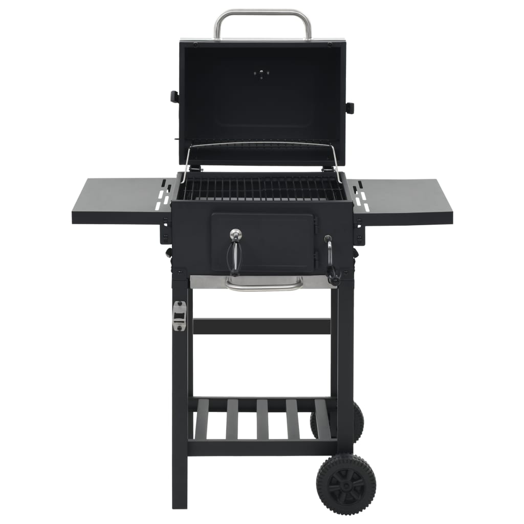Charcoal Grill with Lower Shelf Black