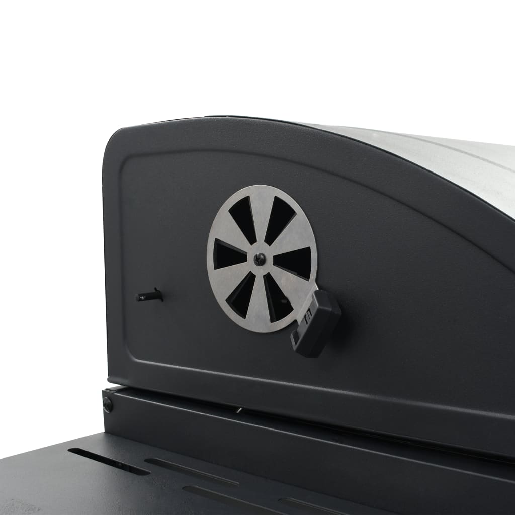 Charcoal Grill with Lower Shelf Black