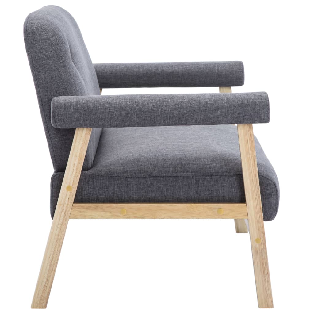 Canapé 2 places en tissu gris foncé
