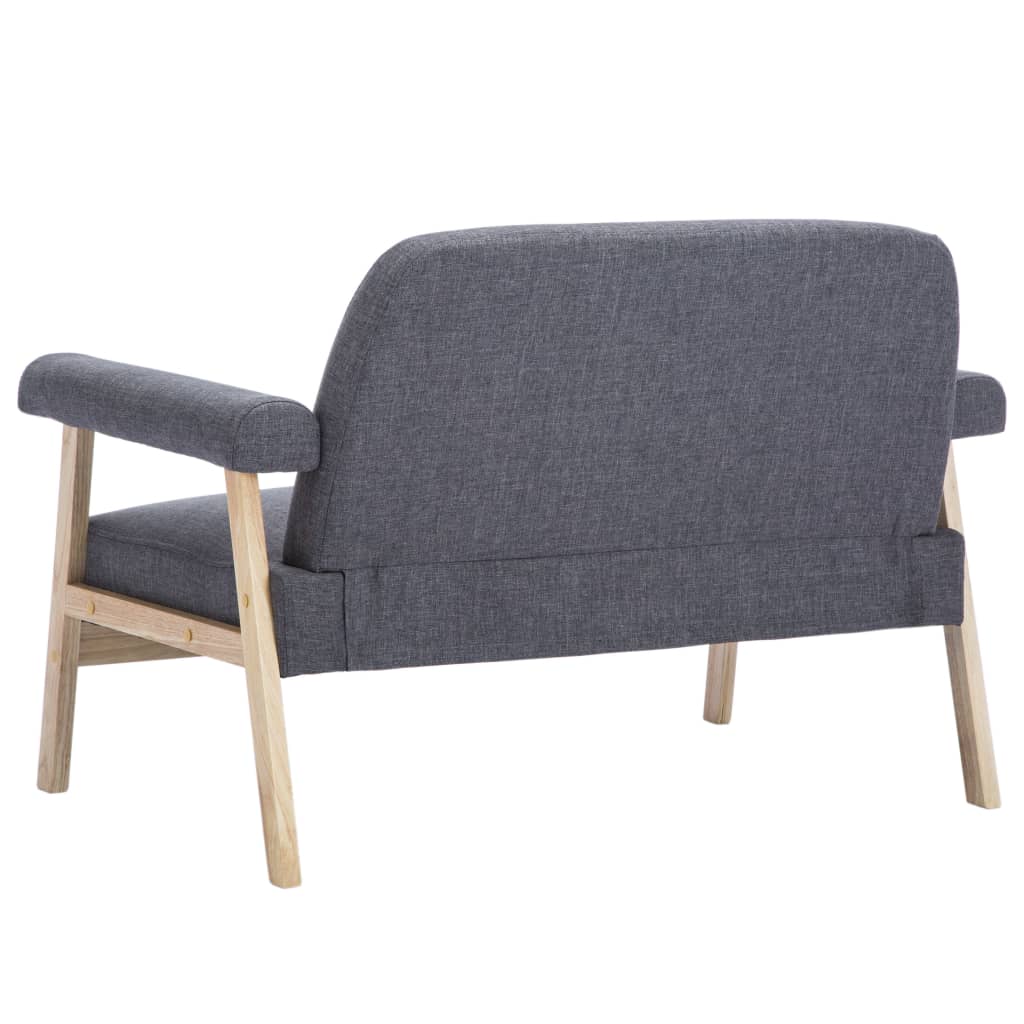 Canapé 2 places en tissu gris foncé