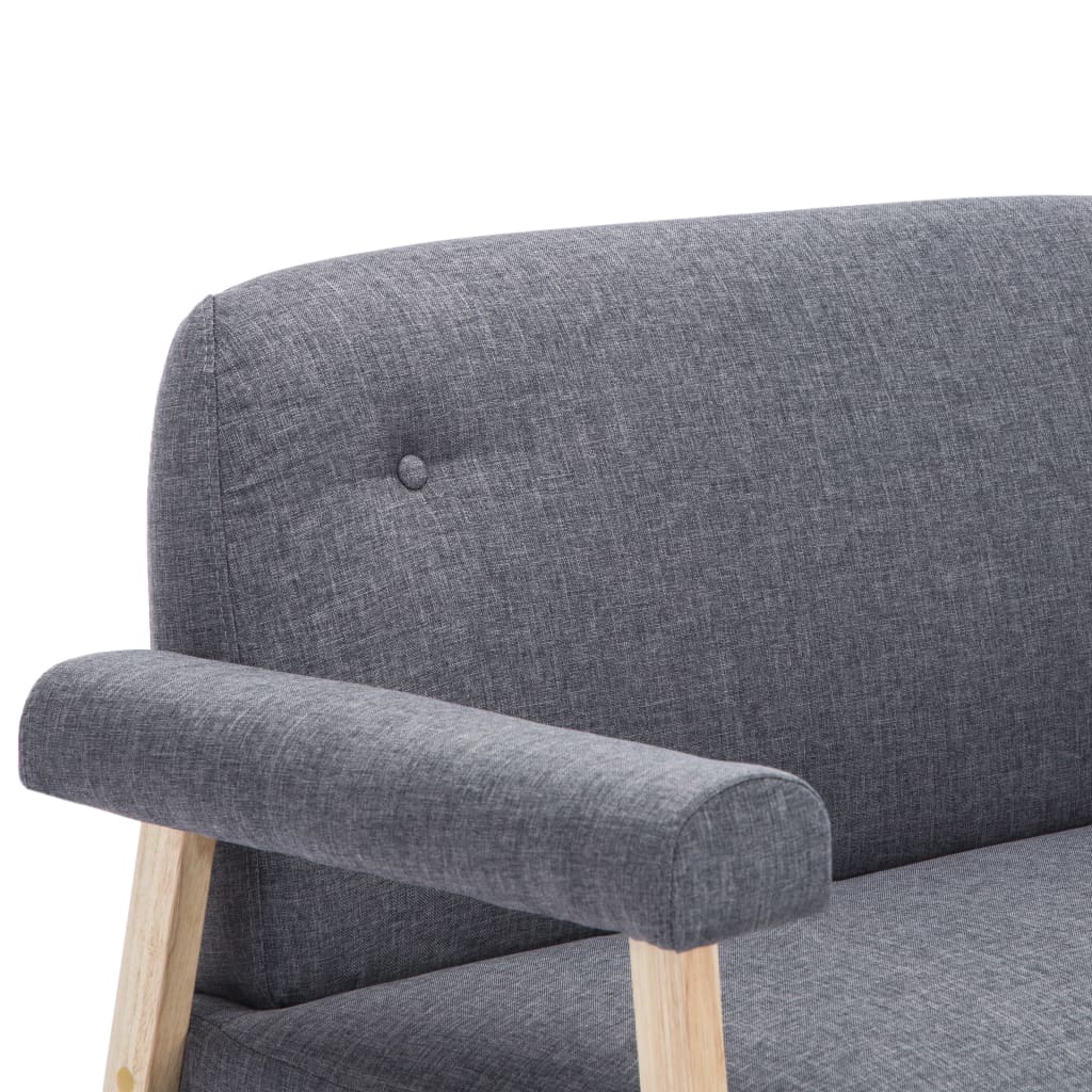 Canapé 2 places en tissu gris foncé