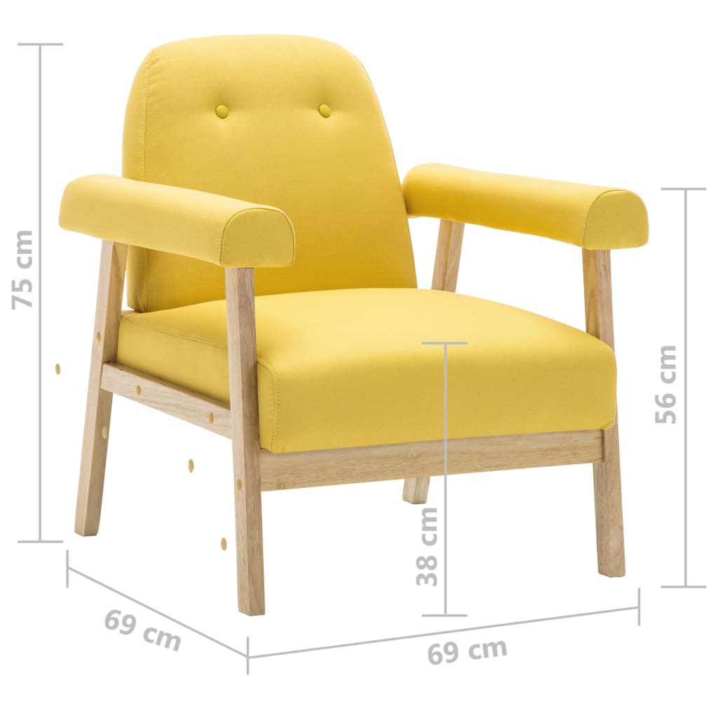 Sessel Gelb Stoff